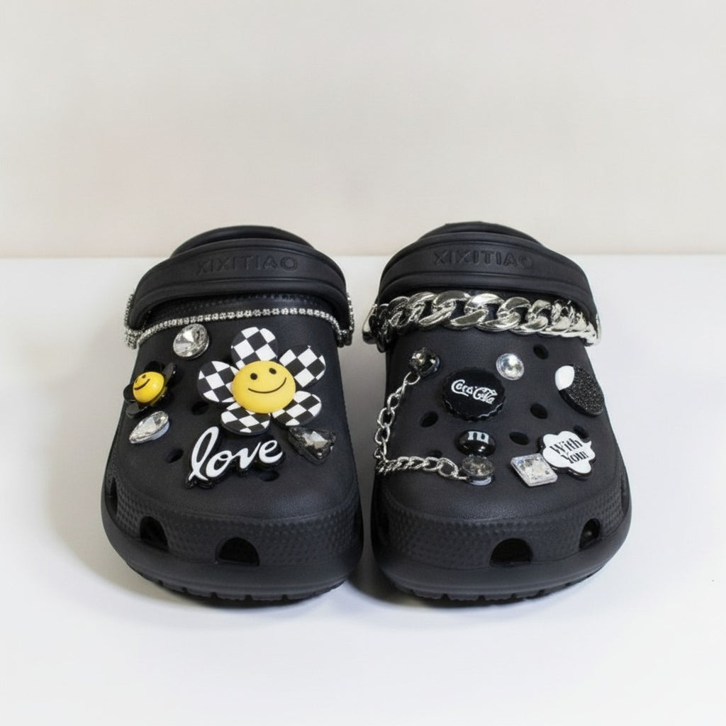 Trendy Smiley Flower Love Clog Charms – apparel accessories (view 1)