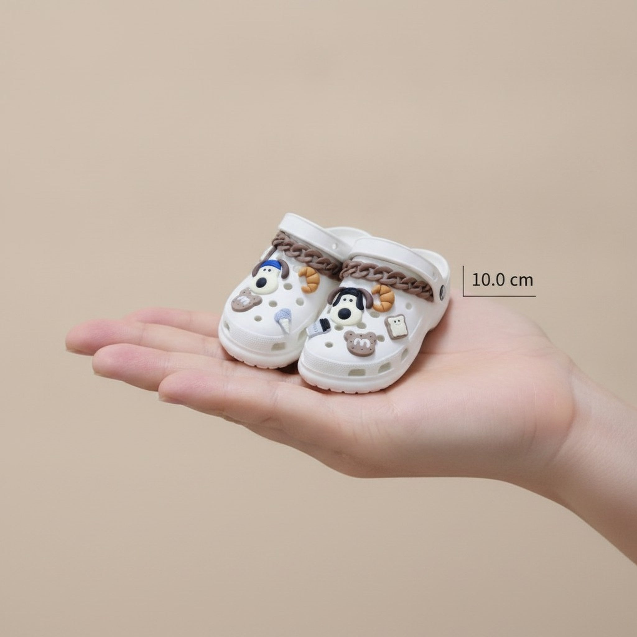 Playful Dog & Food Crocs Charms with Chain – apparel accessories (view 3)