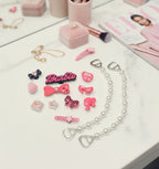 Barbiecore Shoe Charms & Pearl Chains Set – apparel accessories (view 2)