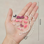 Barbiecore Shoe Charms & Pearl Chains Set – apparel accessories (view 3)