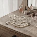Elegant Pearl Bow Flower and Chain Set – apparel accessories (view 2)