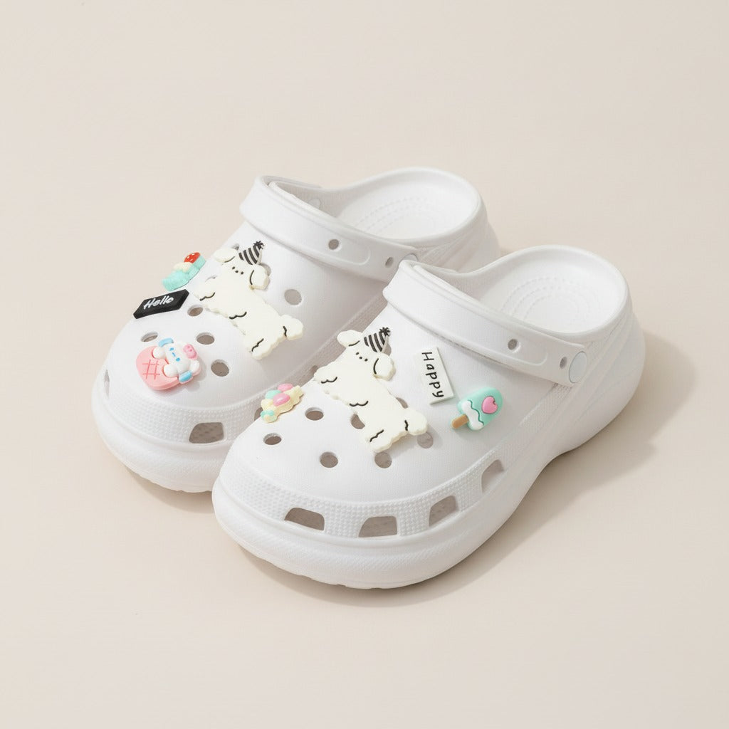 Cute Cloud Dog Shoe Charms Set – apparel accessories (view 1)