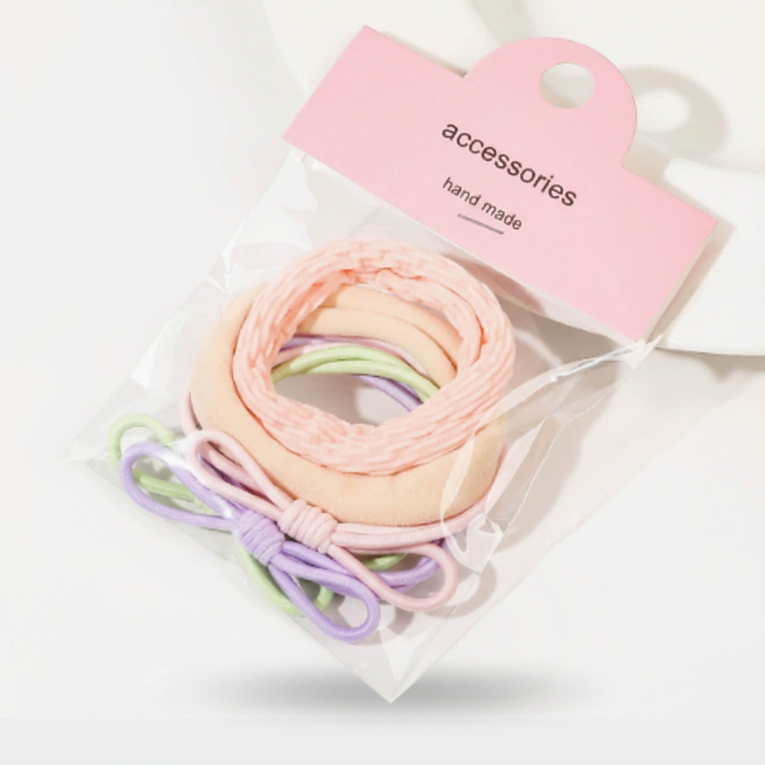 Pastel Hair Clips Set With Ribbon Bows