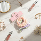 Pastel Hair Clips Set With Ribbon Bows – hair accessories (view 3)