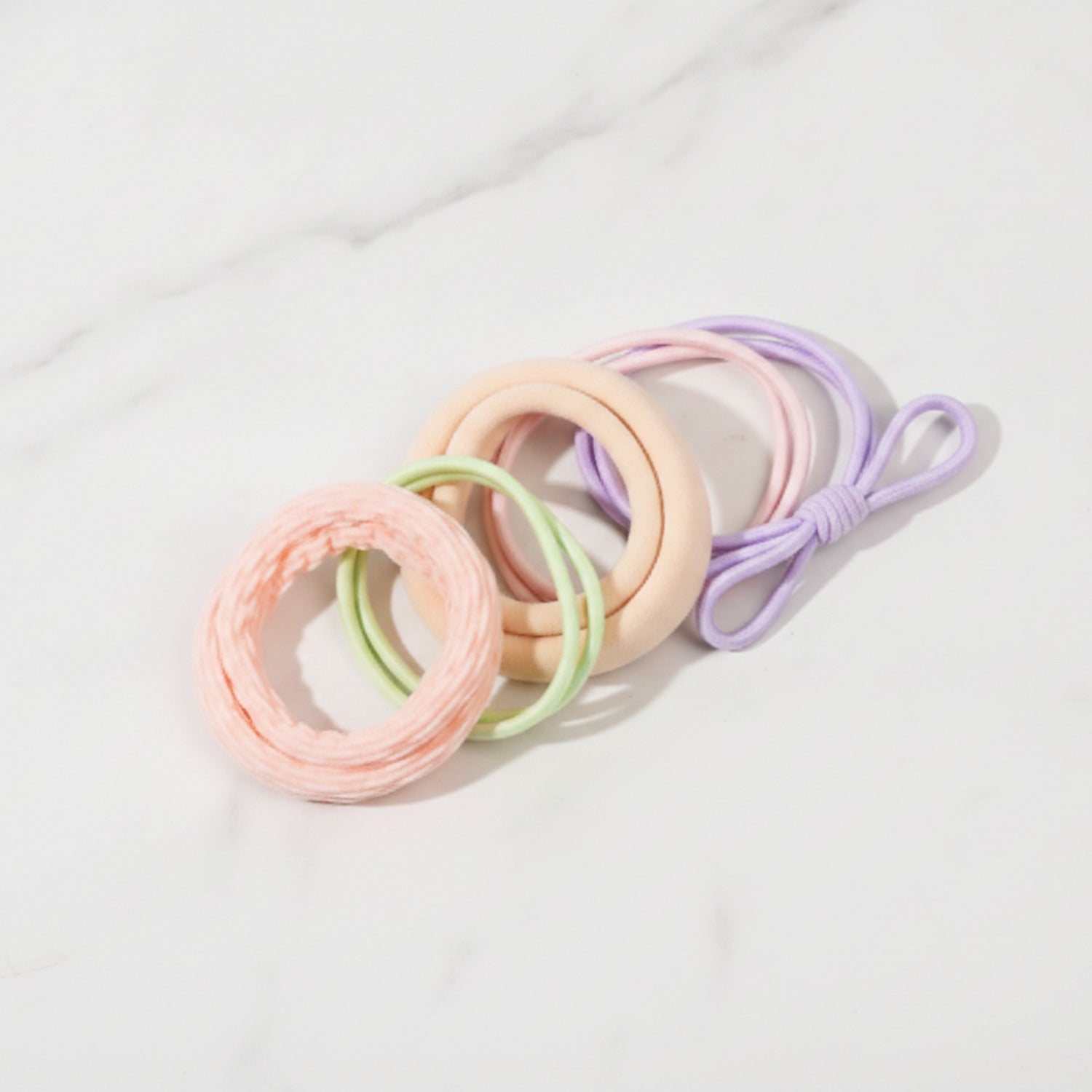 Pastel Hair Clips Set With Ribbon Bows