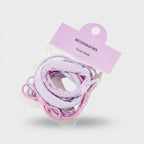 Pastel Tie-Dye Hair Clip Set With Elastic Bands