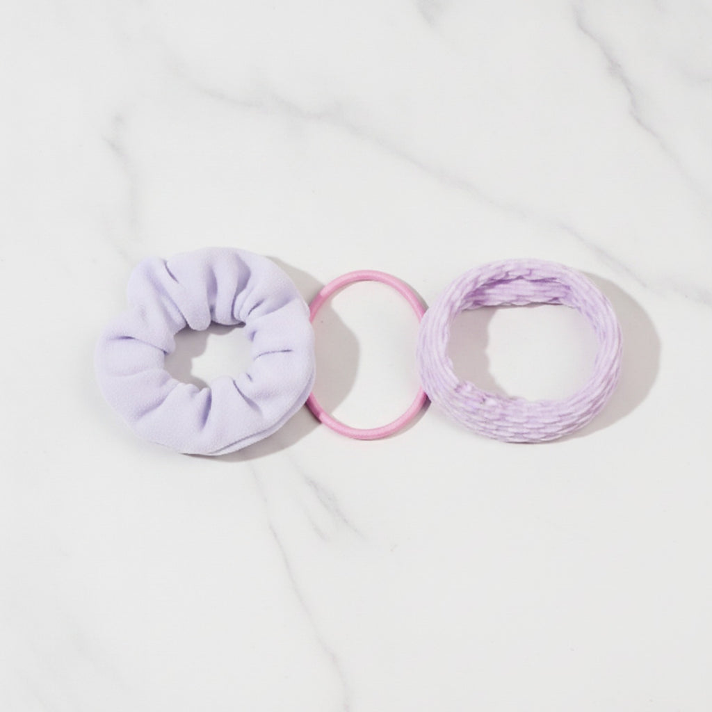 Pastel Tie-Dye Hair Clip Set With Elastic Bands – hair accessories (view 2)