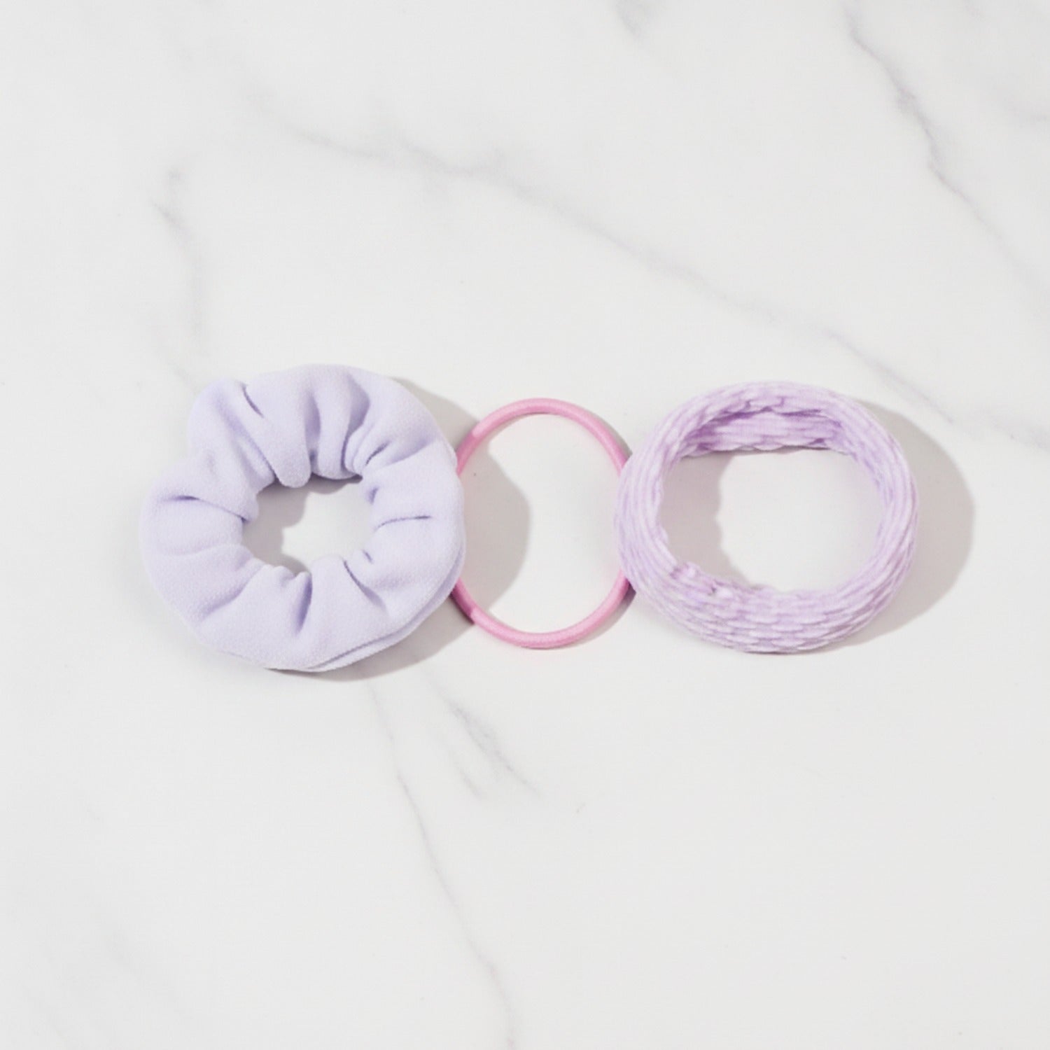 Pastel Tie-Dye Hair Clip Set With Elastic Bands
