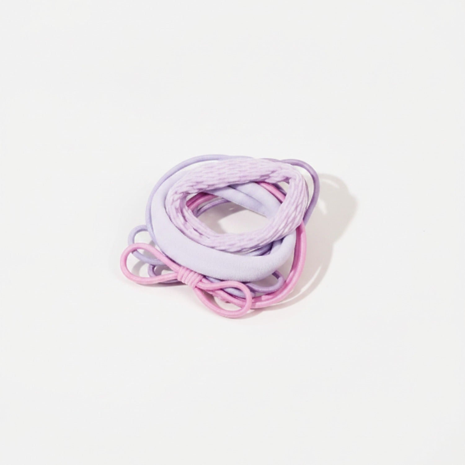 Pastel Tie-Dye Hair Clip Set With Elastic Bands