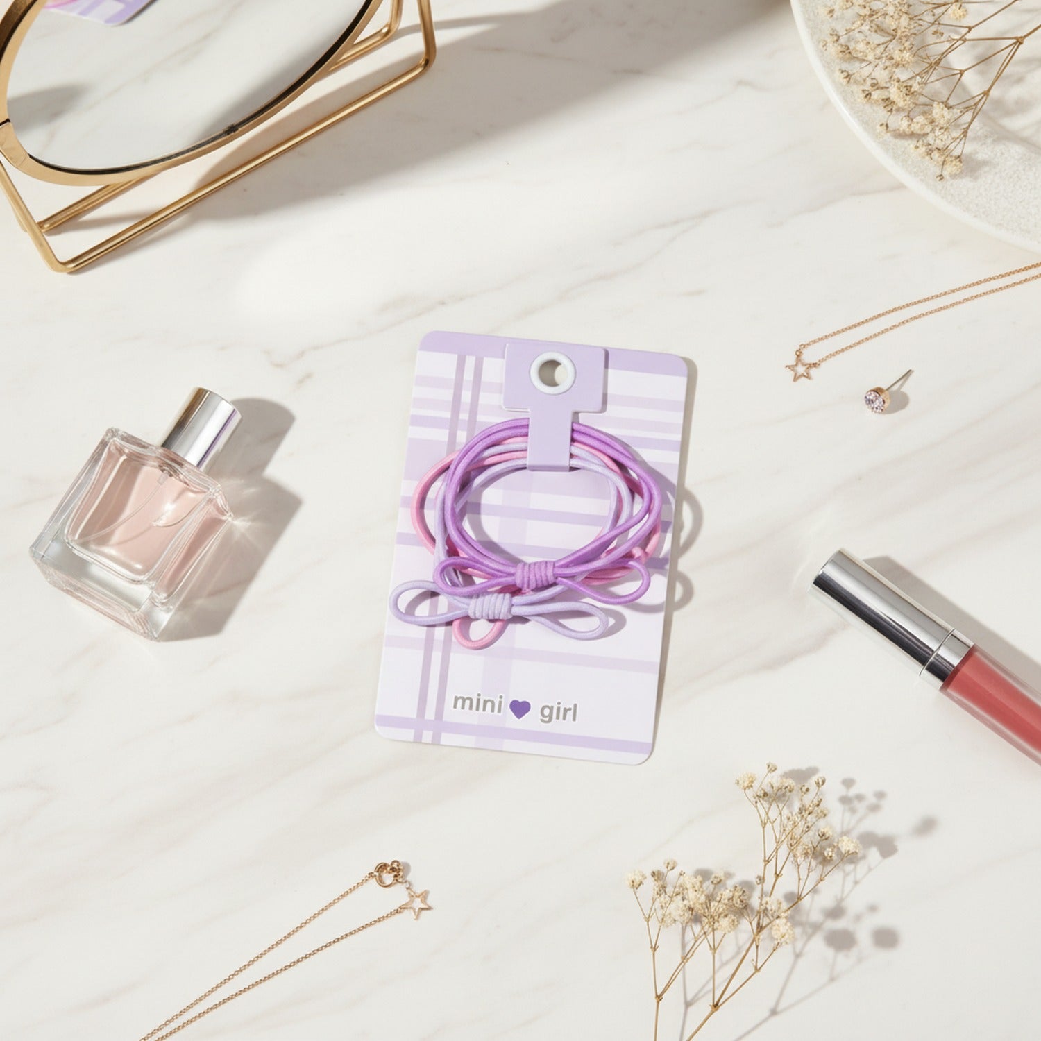 Purple Bow Hair Clips Set With Knot Details – hair accessories (view 3)