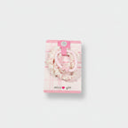 Ruched Fabric Hair Clip Set Pink