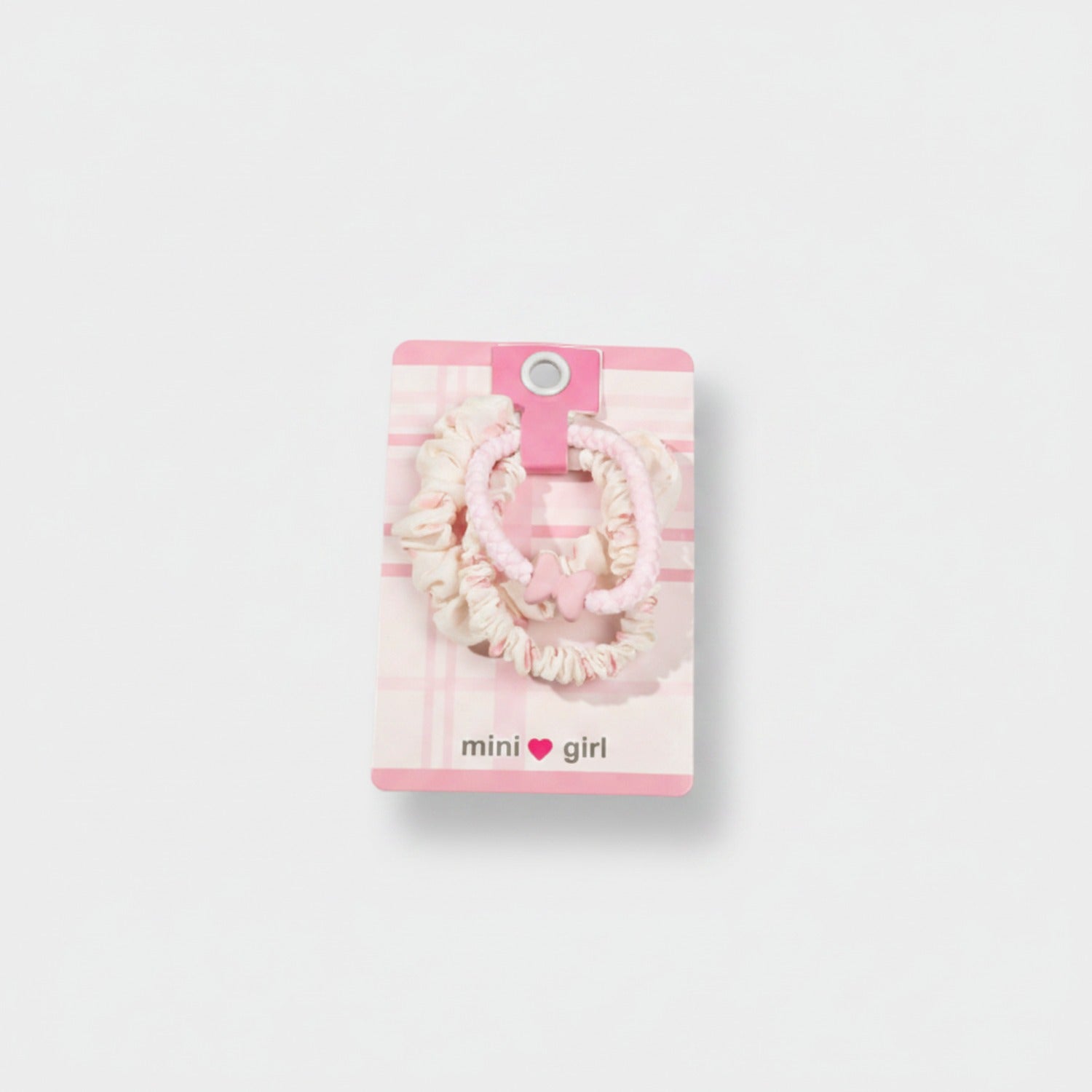 Ruched Fabric Hair Clip Set Pink