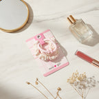 Ruched Fabric Hair Clip Set Pink – hair accessories (view 2)