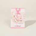 Ruched Fabric Hair Clip Set Pink – hair accessories (view 1)