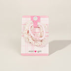 Ruched Fabric Hair Clip Set Pink – hair accessories (view 1)