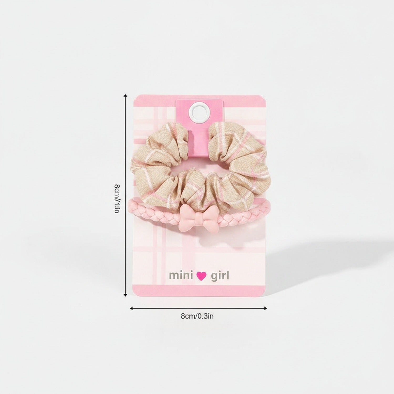 Ruched Fabric Hair Clip Set Pink