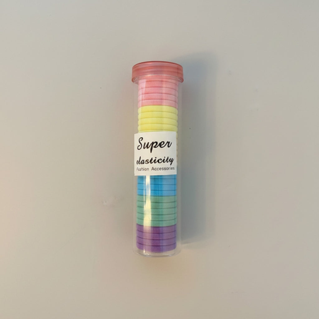 Rainbow Pastel Hair Clips Set Multi-Color