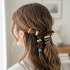 Rainbow Elastic Hair Clips Set Colorful
