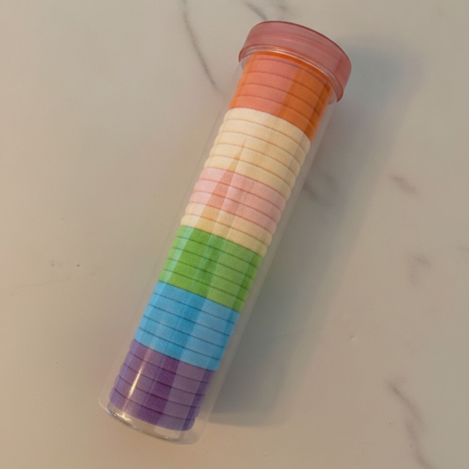 Rainbow Elastic Hair Clips Set Colorful