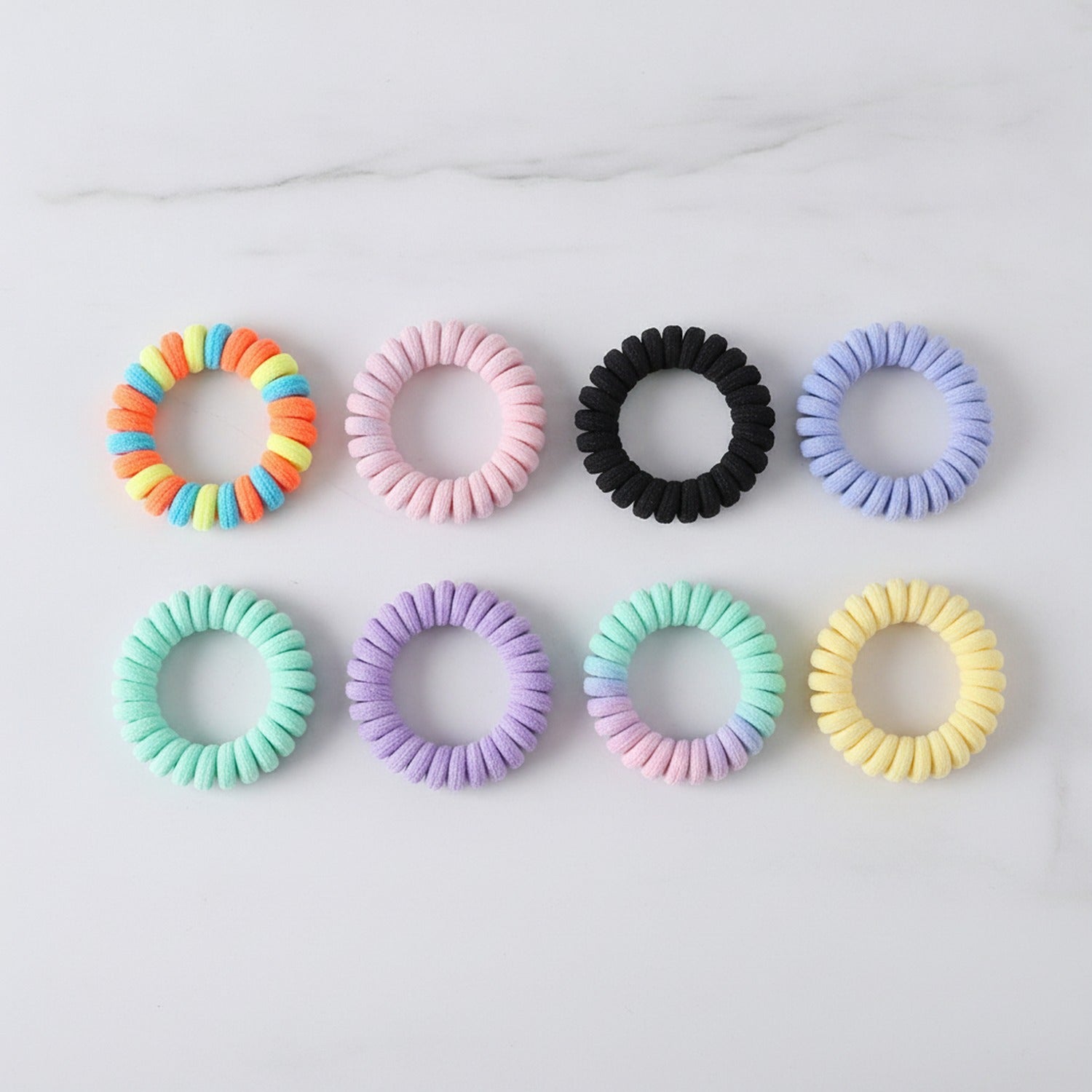 Colorful Spiral Hair Clips Multipack Set