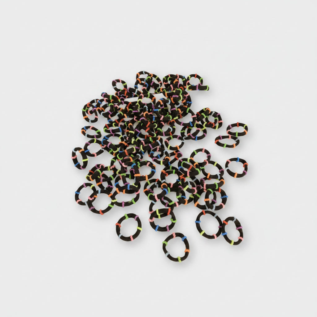 Colorful Striped Coil Hair Clips Set