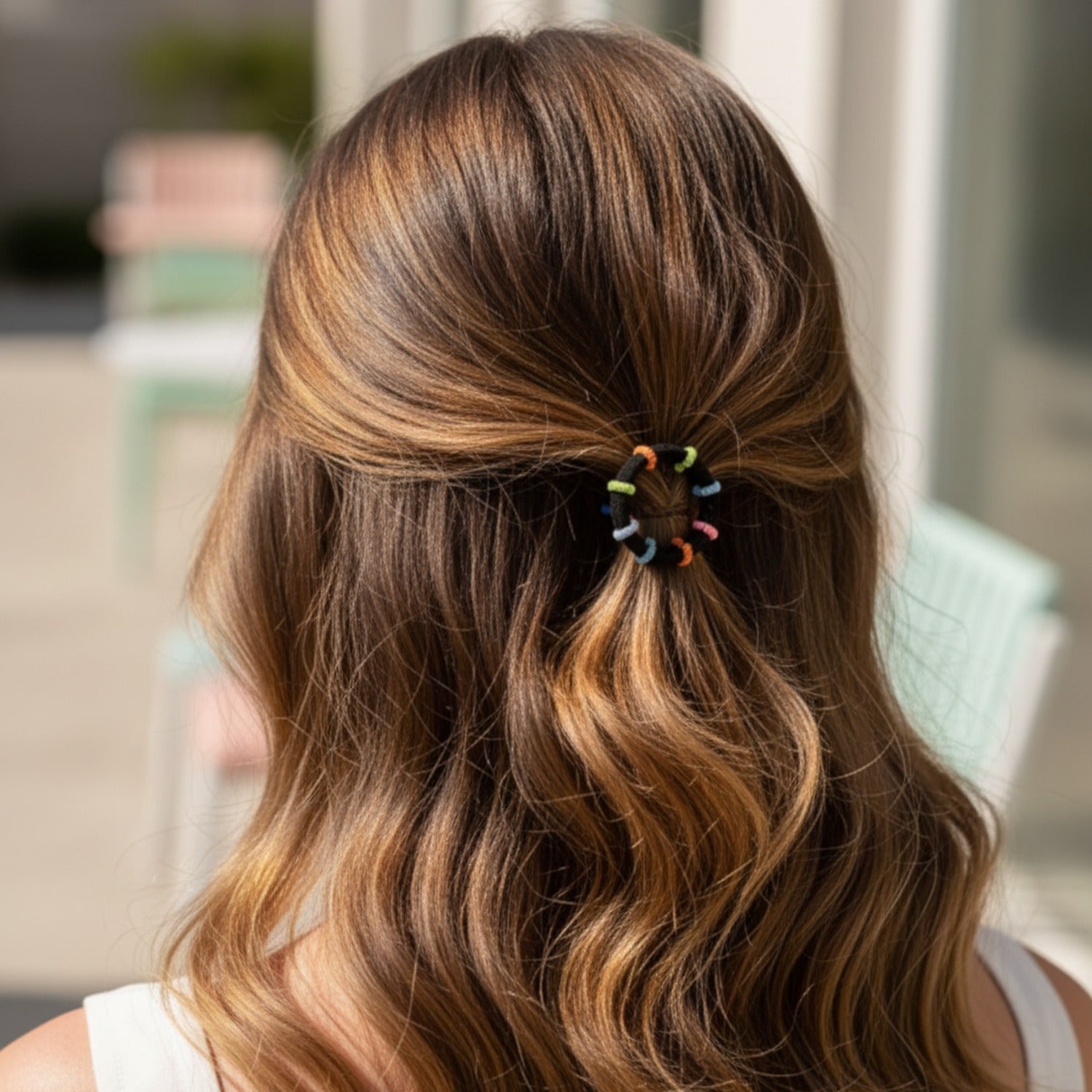 Colorful Striped Coil Hair Clips Set