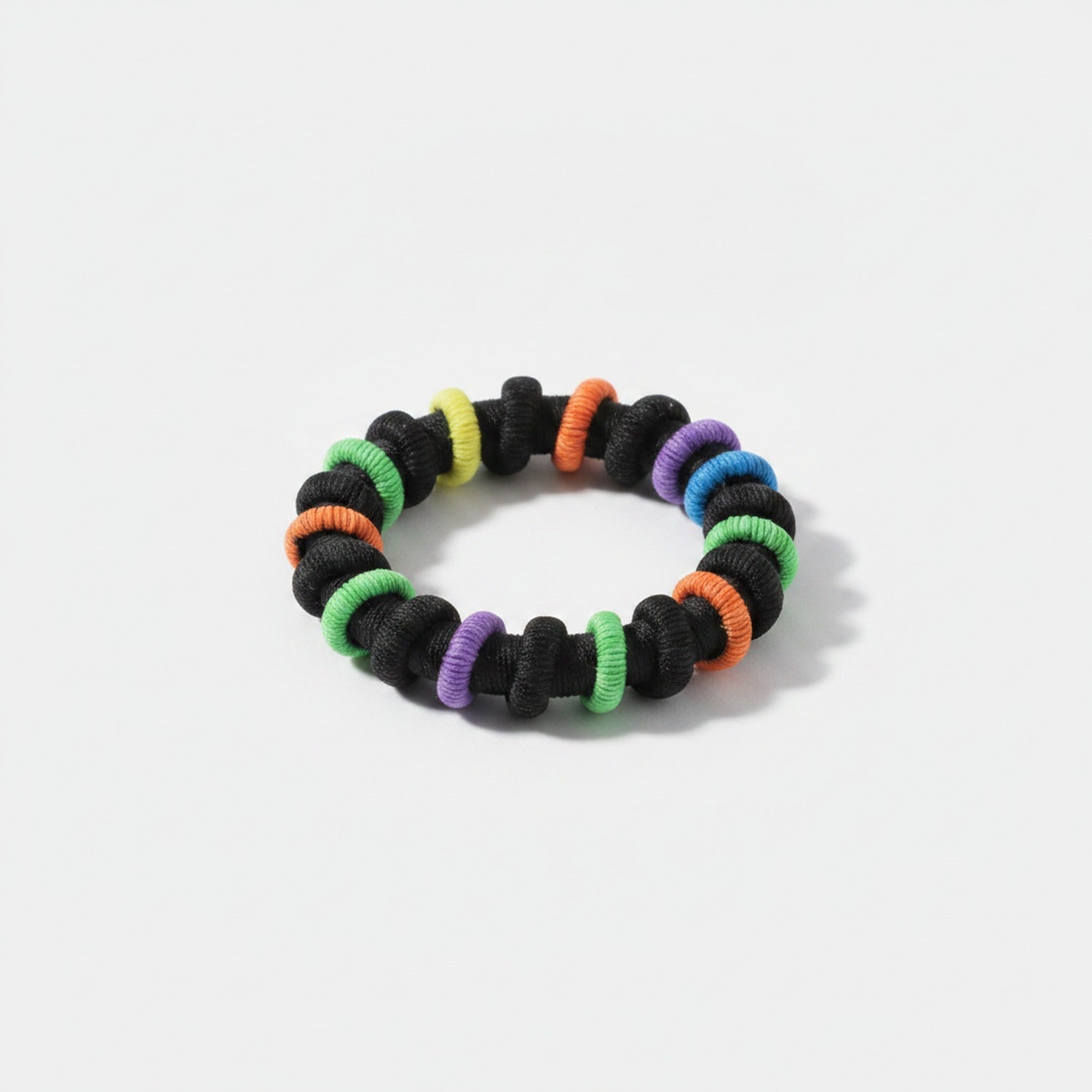 Colorful Striped Coil Hair Clips Set