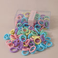 Colorful Fabric Hair Rings Set - Pastel – hair accessories (view 1)