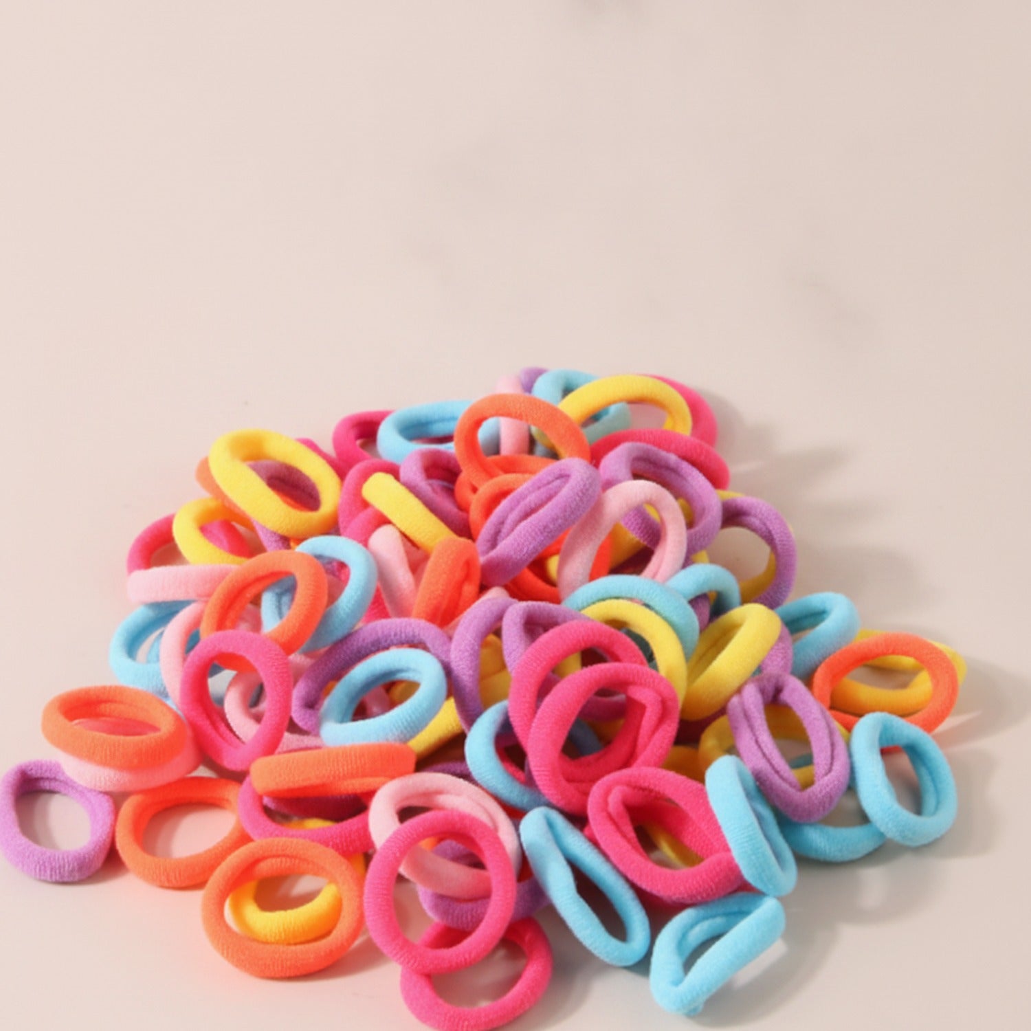 Colorful Fuzzy Hair Ties Rainbow Pack