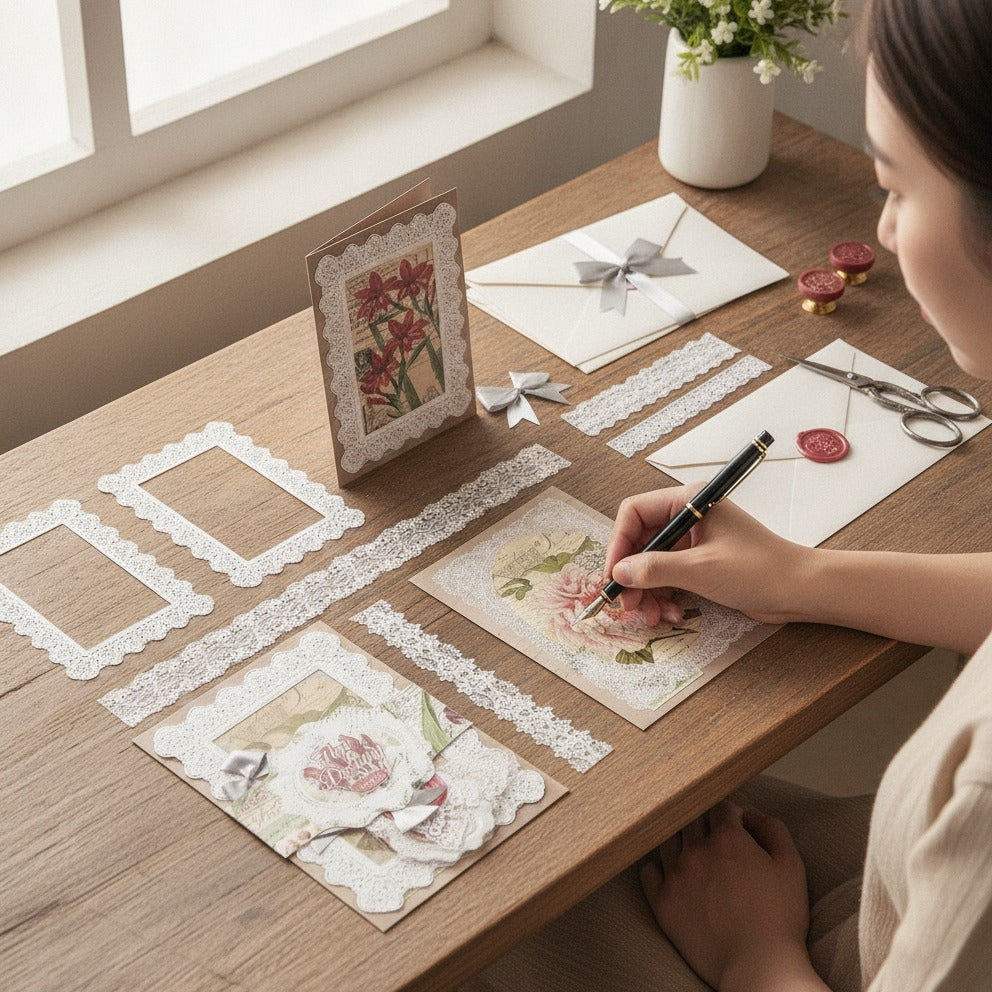Vintage Floral Stationery Set With Stickers (view 3)