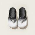 White Ombre Platform Thick Sole Flip-Flops