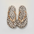 Brown Leopard Print Casual Beach Flip Flops