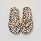 Brown Leopard Print Casual Beach Flip Flops