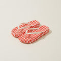 Women's Plaid Gingham Comfort Beach Flip-Flops
