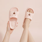 Pink Cute Bear Outdoor Ultra-Soft Slippers