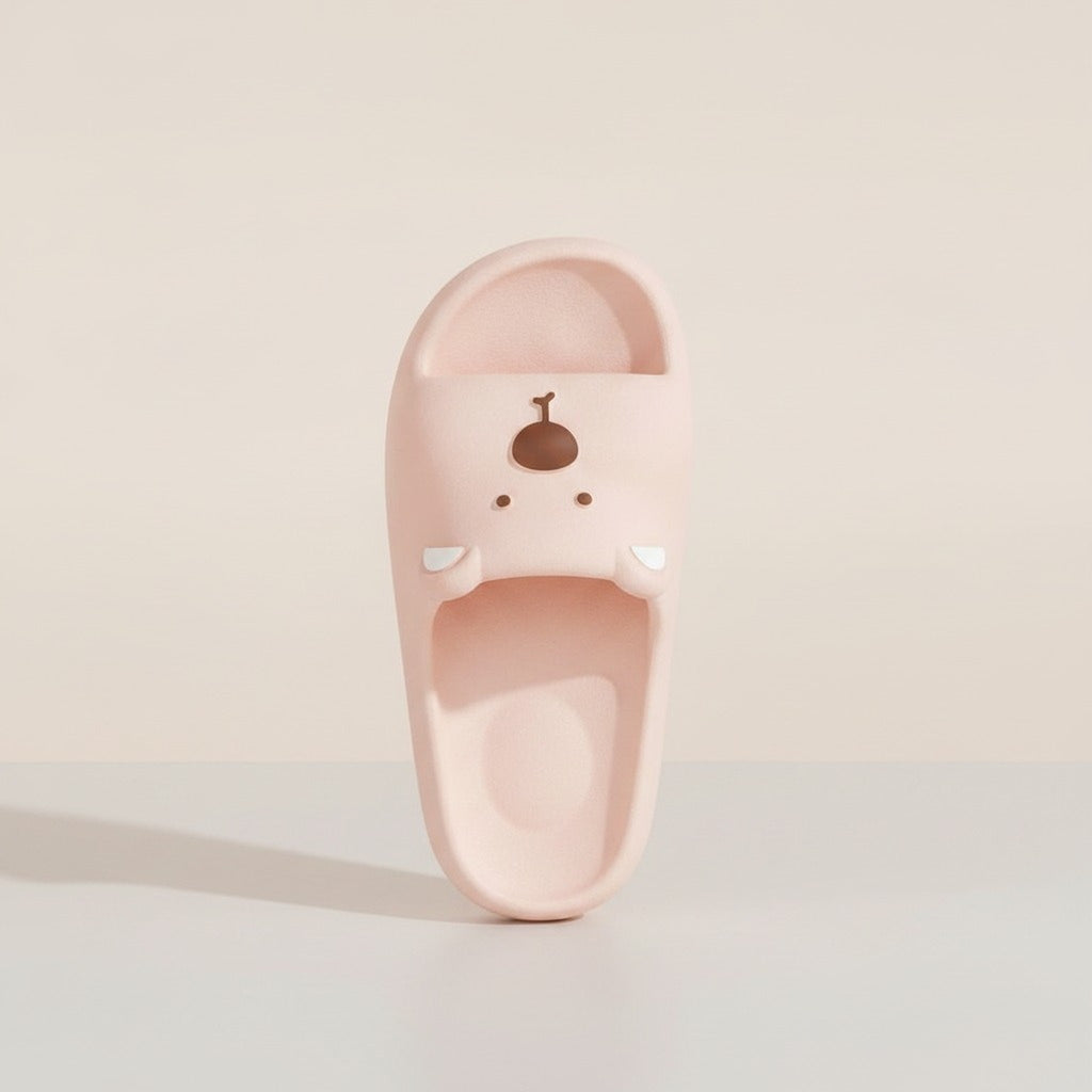 Pink Cute Bear Outdoor Ultra-Soft Slippers