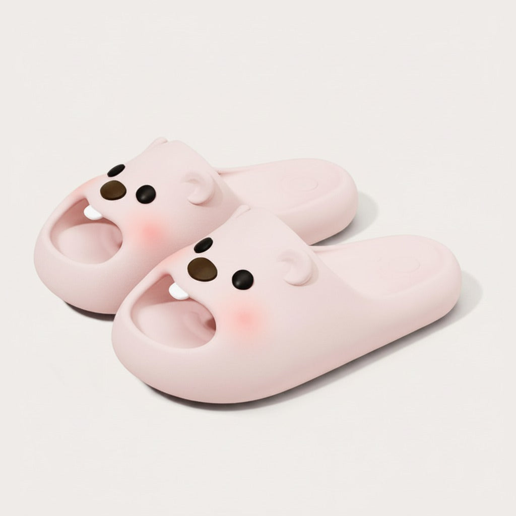 Cute Beaver Soft Platform Slippers – apparel accessories (view 2)