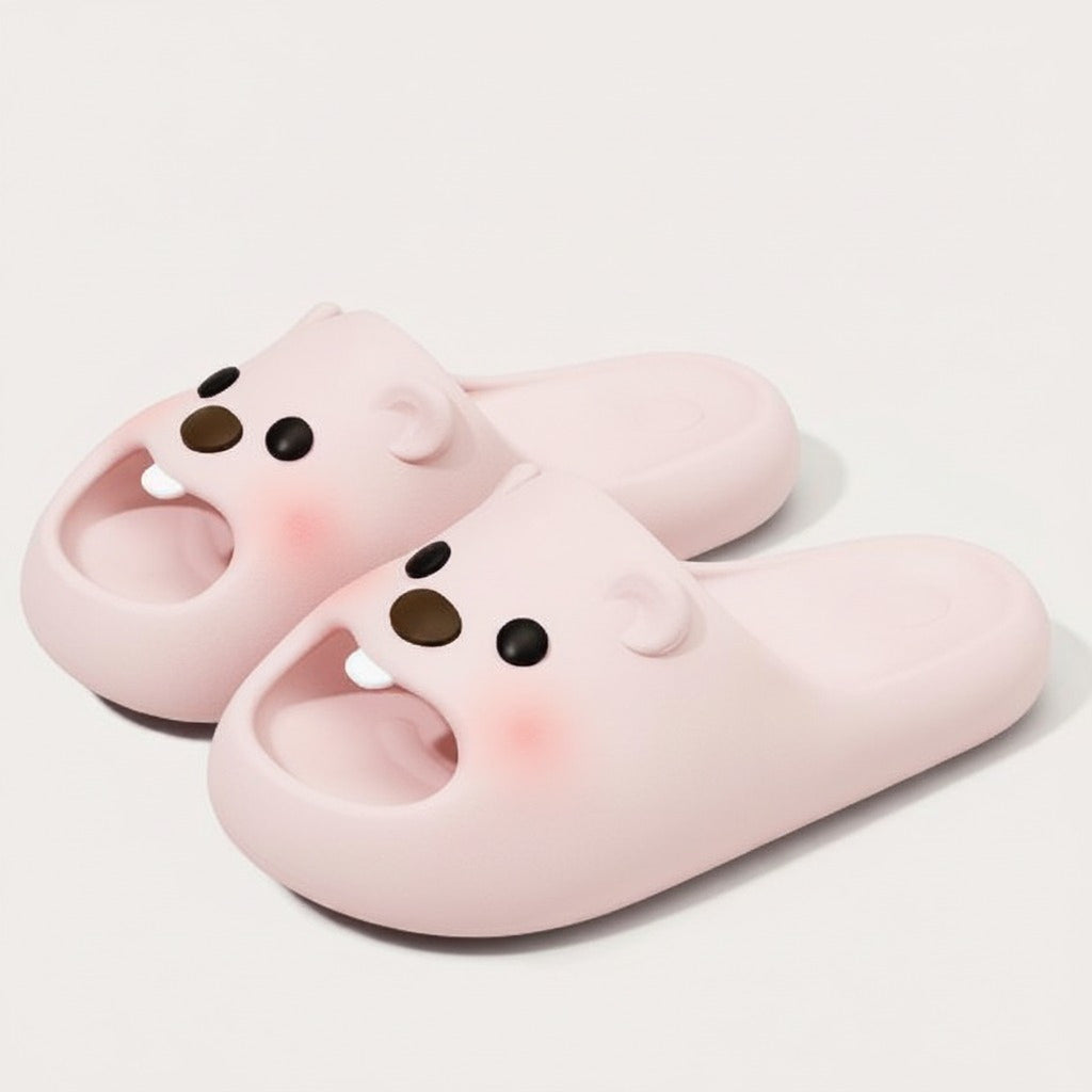 Cute Pink Beaver Lovely Soft Platform Slides