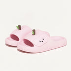 Pink Super Soft Apple Cartoon Home Slippers