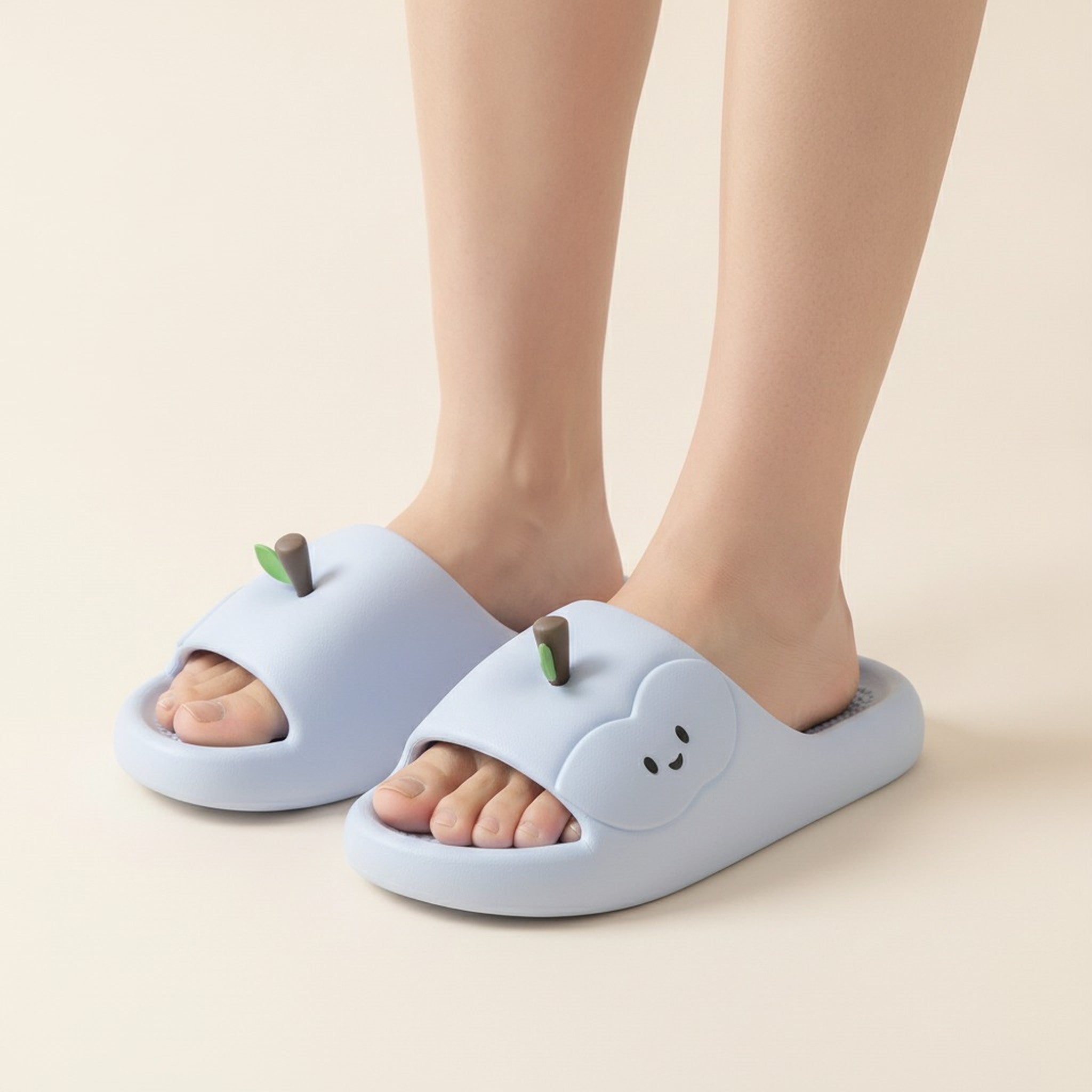 Skyblue Ultra Soft Apple Cloud Slides