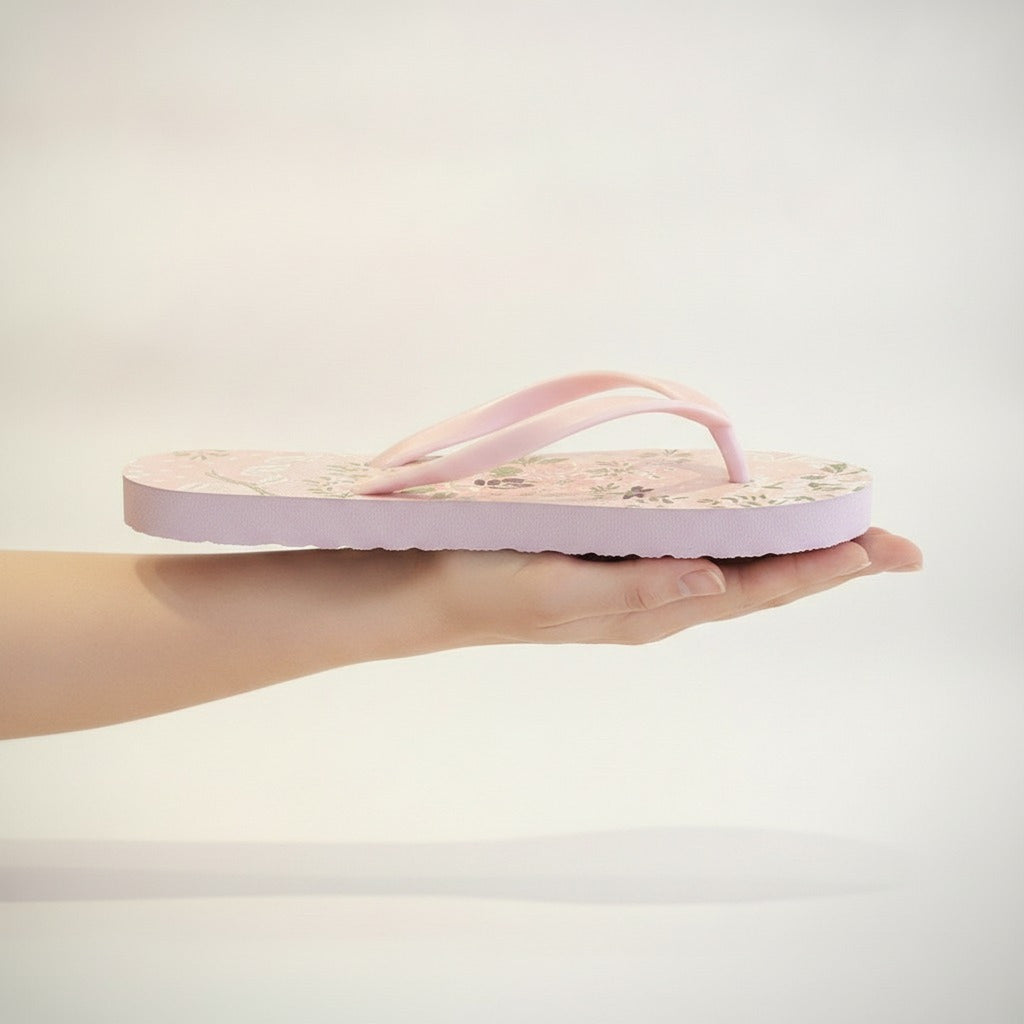 Floral Pattern Flip-Flops – apparel accessories (view 4)