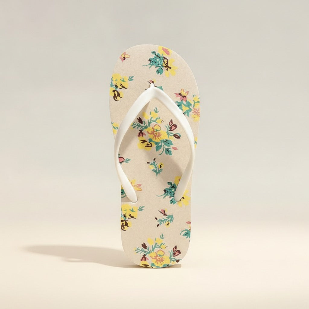 Floral Pattern Flip-Flops – apparel accessories (view 2)