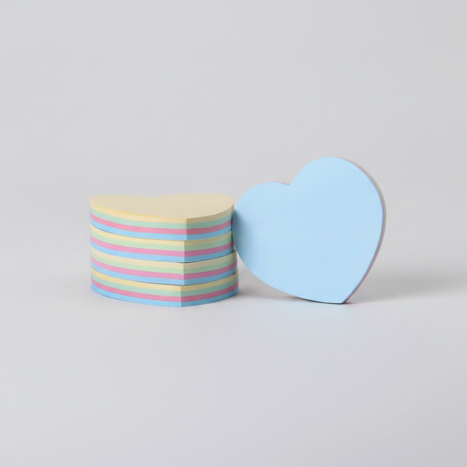 Heart-Shaped Sticky Notes Pad Multicolor