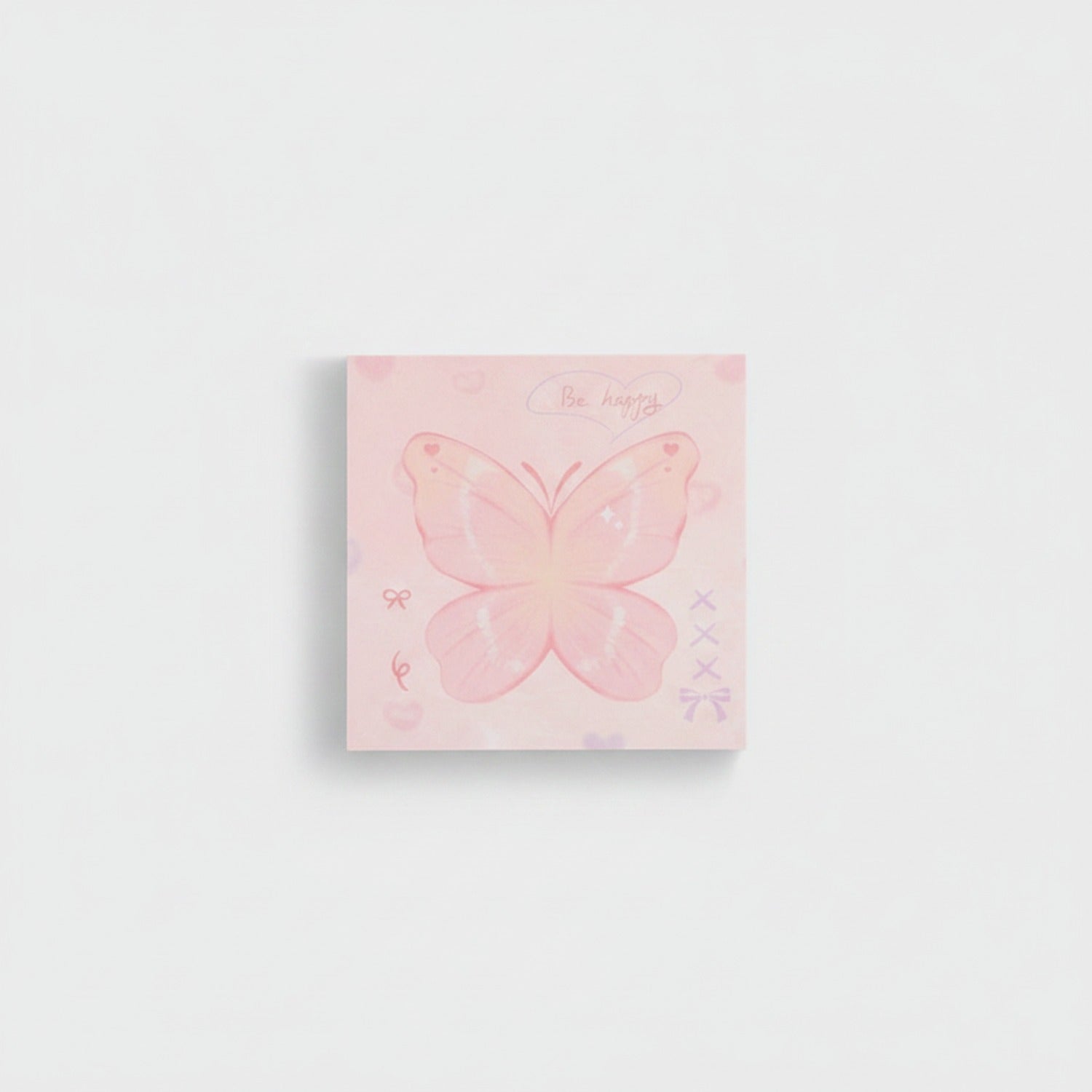 Butterfly Pink Sticky Notes Pad