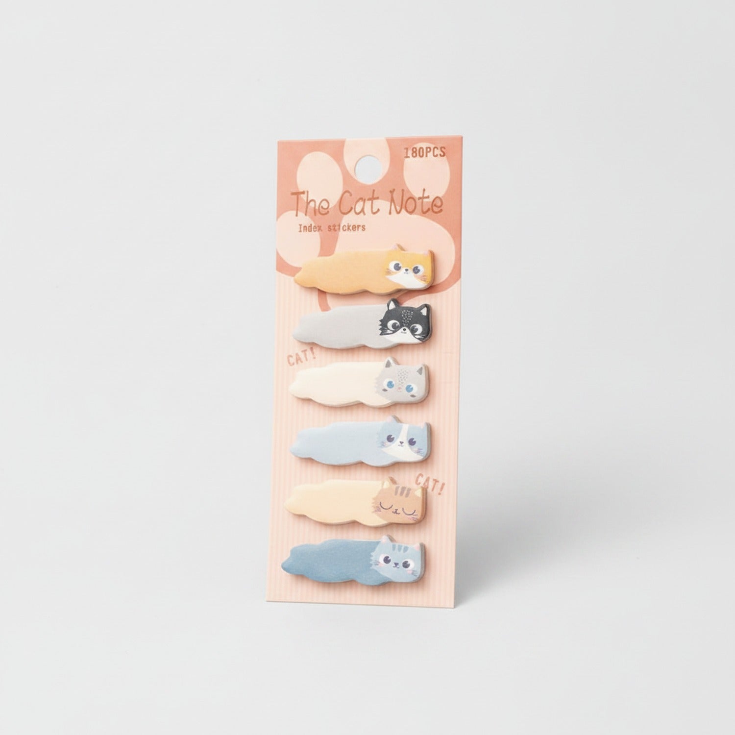 Cat Index Stickers Cute Feline Design Pack