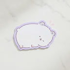 Cute Purple Bear Cloud Sticky Notes Pad – stationery (view 2)