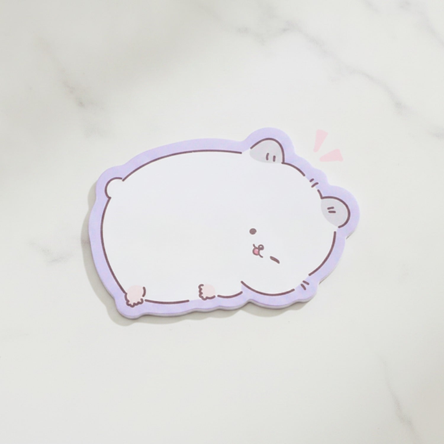 Cute Purple Bear Cloud Sticky Notes Pad