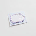 Cute Purple Bear Cloud Sticky Notes Pad – stationery (view 1)