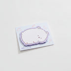 Cute Purple Bear Cloud Sticky Notes Pad – stationery (view 1)
