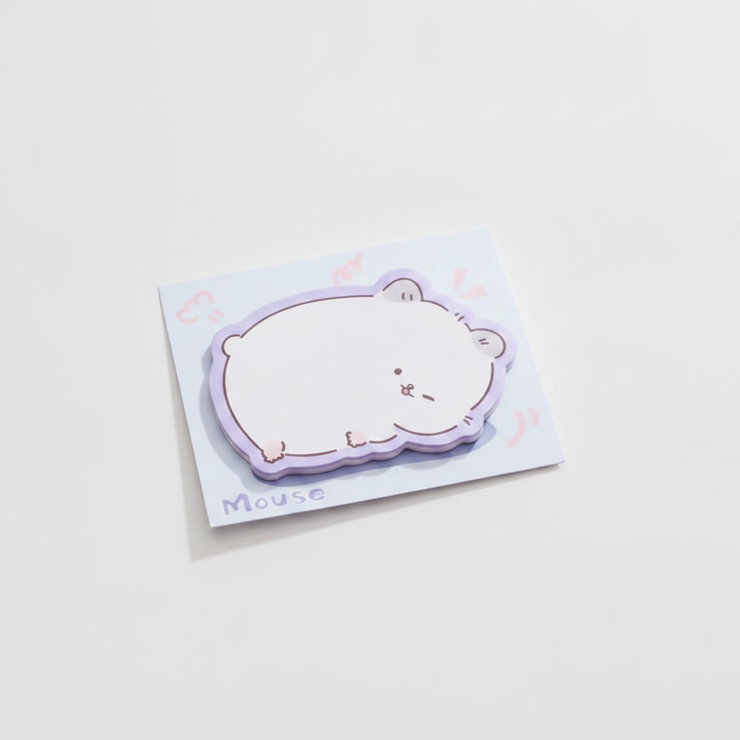 Cute Purple Bear Cloud Sticky Notes Pad